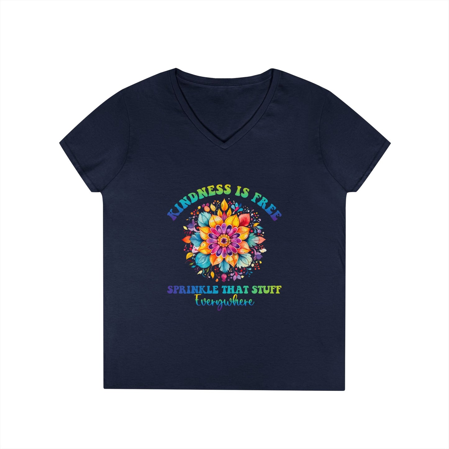 Kindness Is Free V-neck Tee | Spread Kindness Everywhere