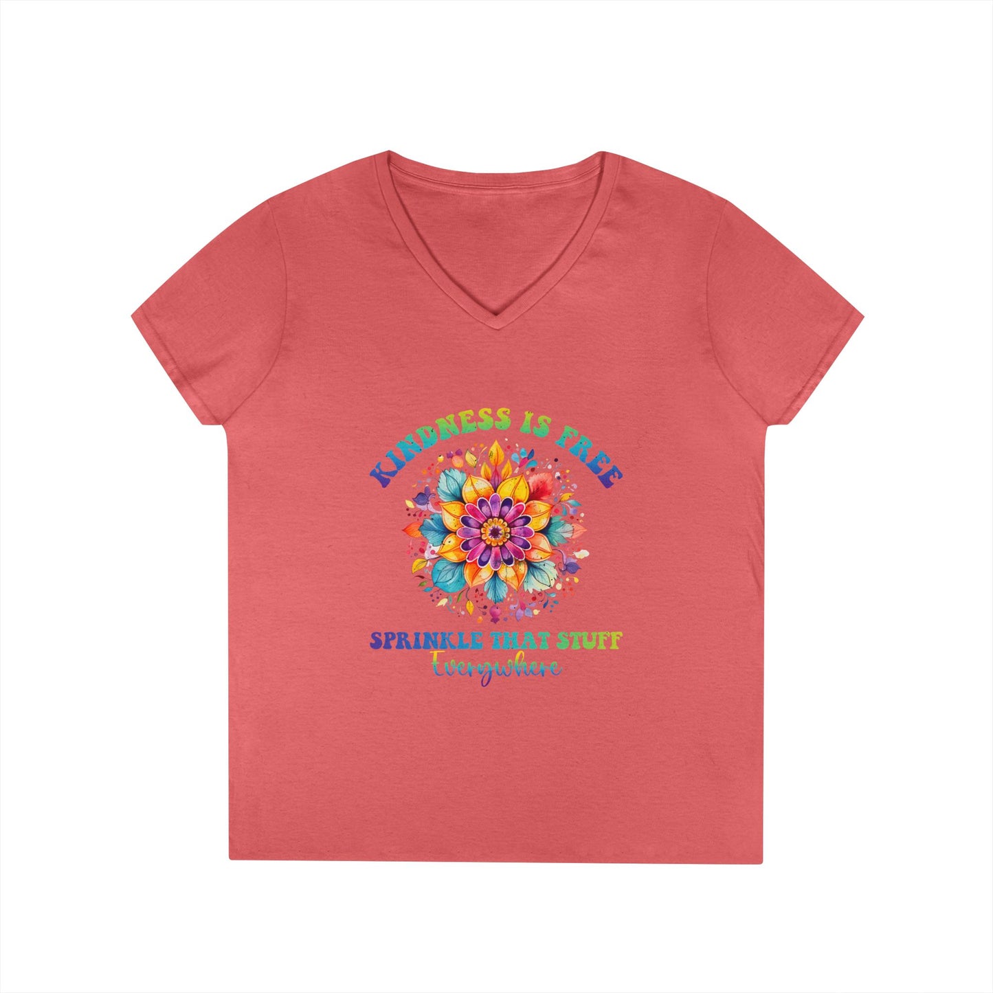 Kindness Is Free V-neck Tee | Spread Kindness Everywhere