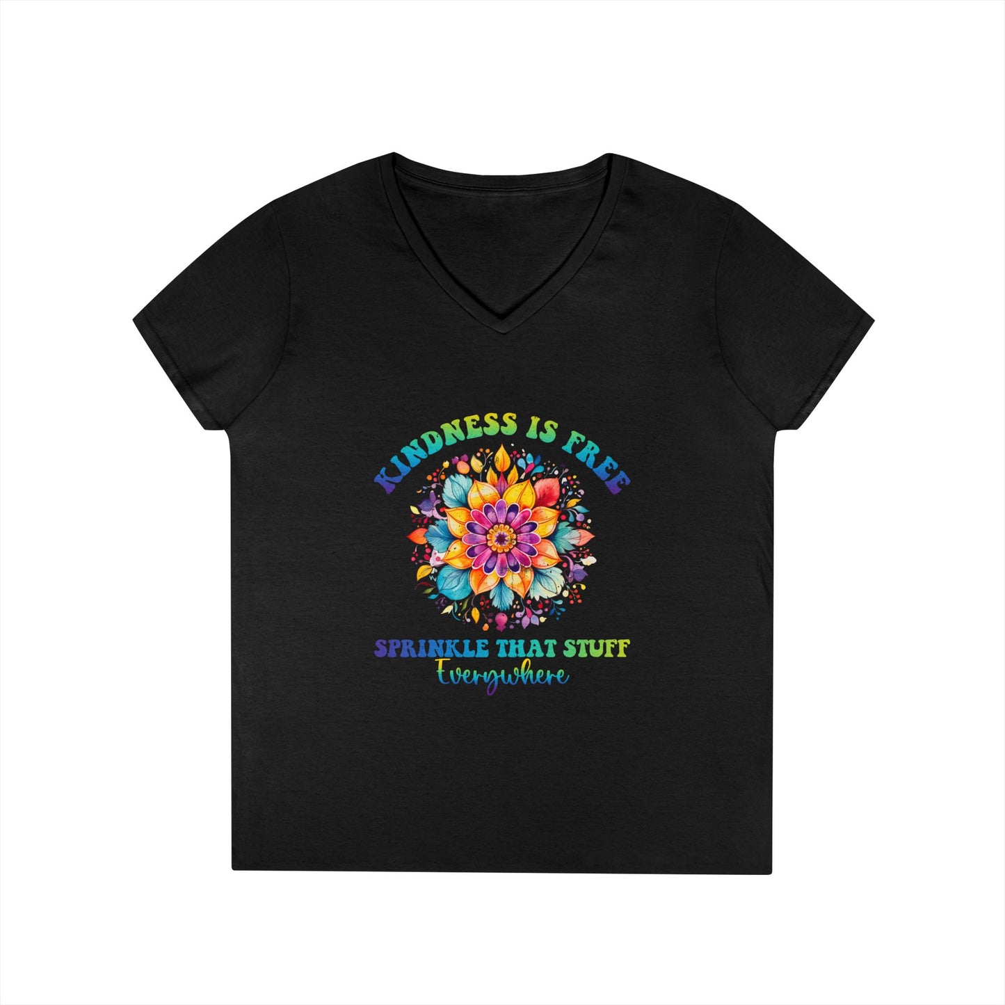 Kindness Is Free V-neck Tee | Spread Kindness Everywhere