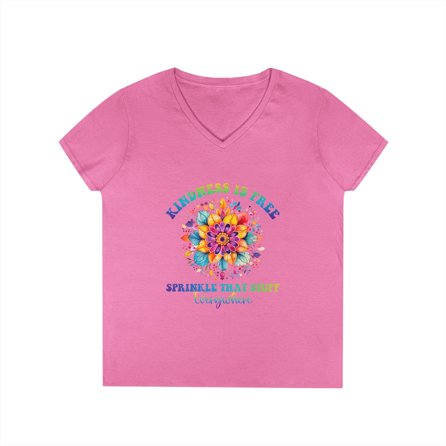 Kindness Is Free V-neck Tee | Spread Kindness Everywhere