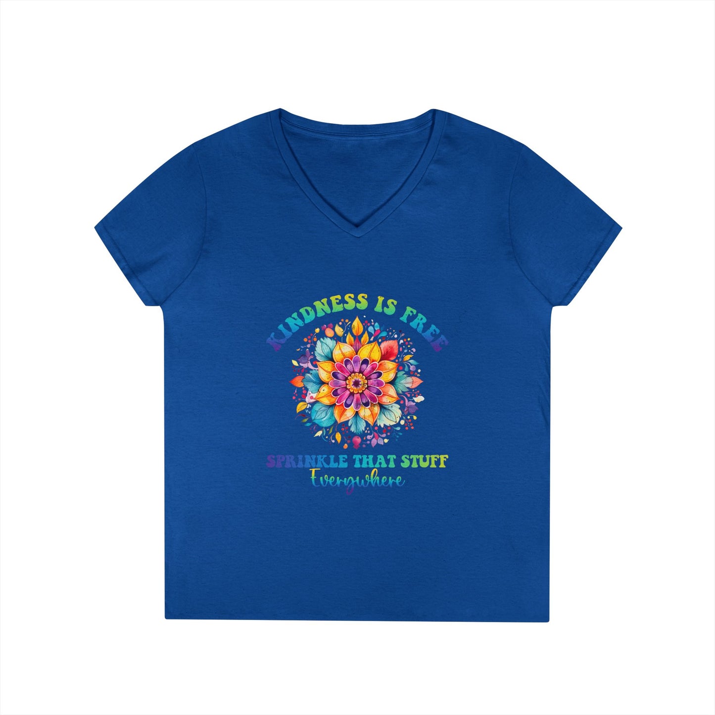 Kindness Is Free V-neck Tee | Spread Kindness Everywhere