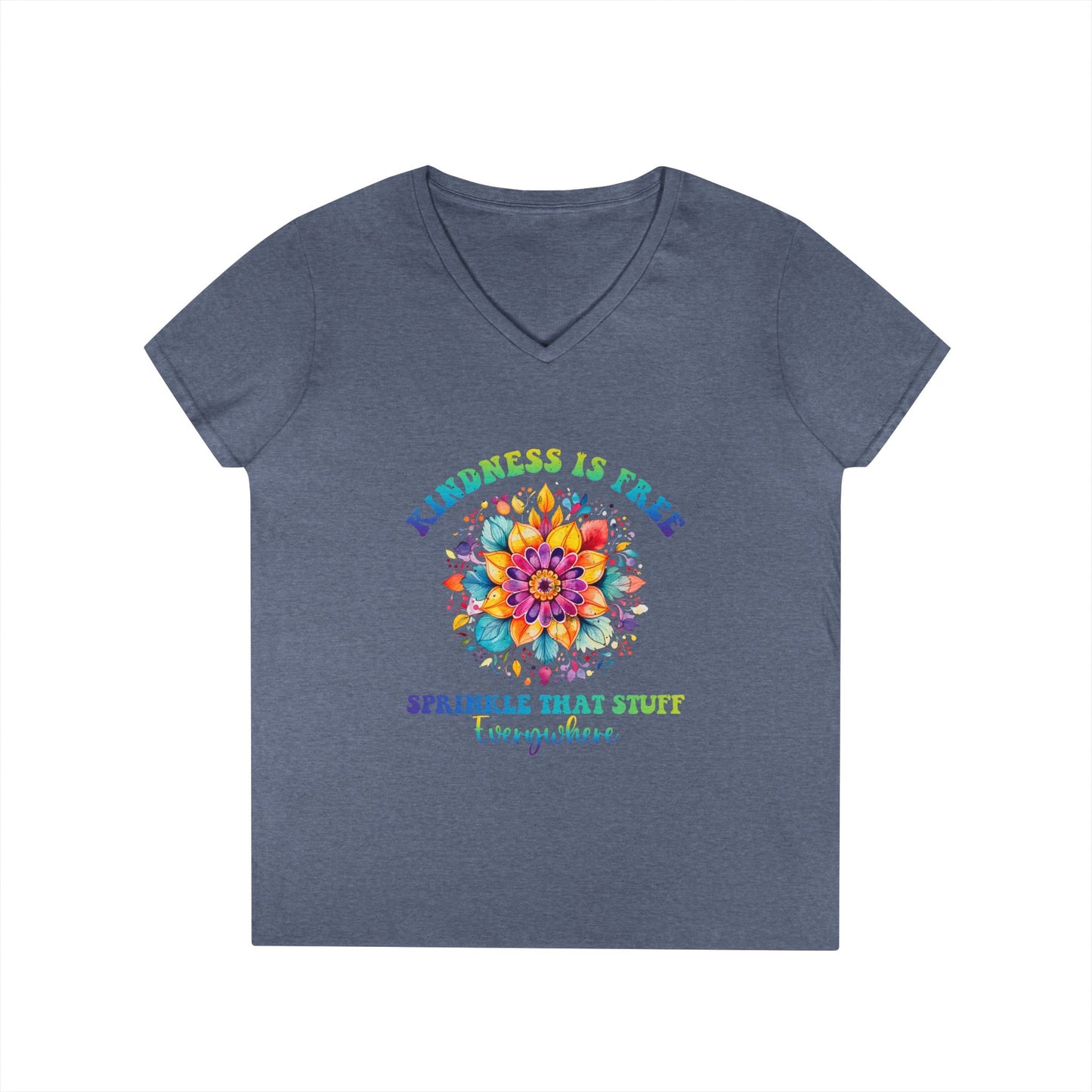 Kindness Is Free V-neck Tee | Spread Kindness Everywhere