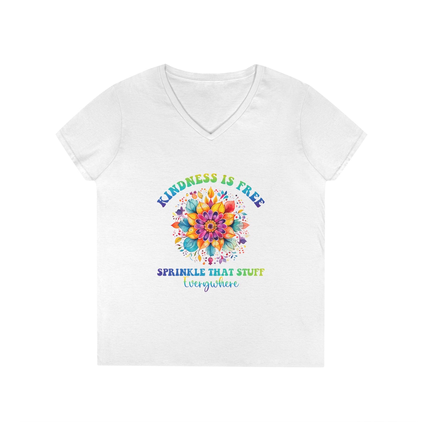 Kindness Is Free V-neck Tee | Spread Kindness Everywhere