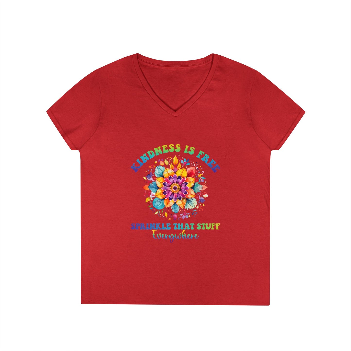 Kindness Is Free V-neck Tee | Spread Kindness Everywhere