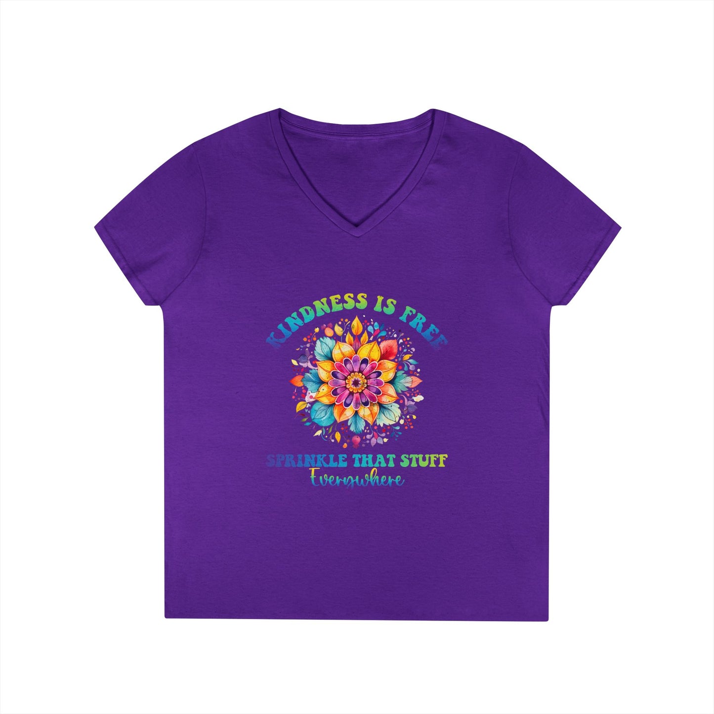 Kindness Is Free V-neck Tee | Spread Kindness Everywhere